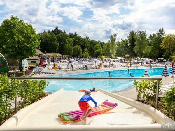 The slide at Roan camping hu Birkelt village.