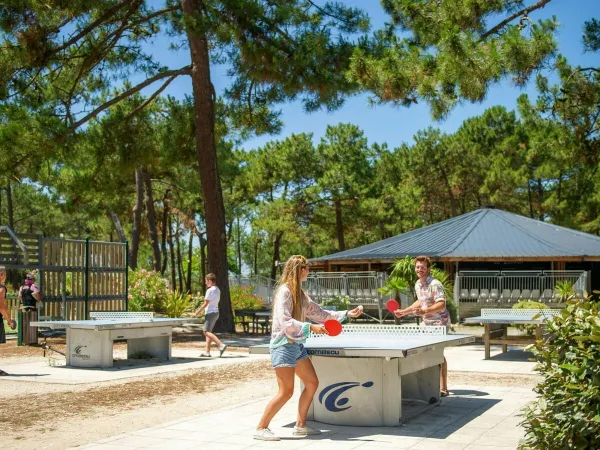 Table tennis at Roan camping Atlantic Montalivet.