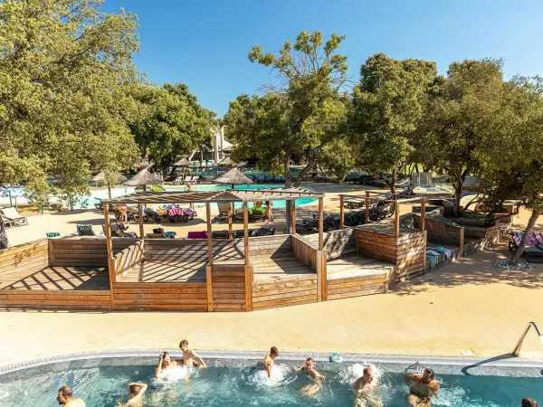 Pool complex at Roan camping Domaine Massereau.