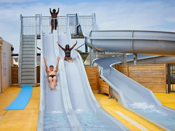 Water slides at Roan camping Chardons Bleus.