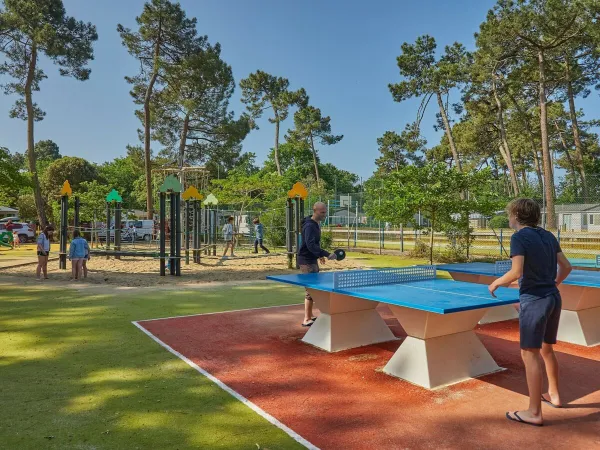 Table tennis at Roan camping La Pinède.