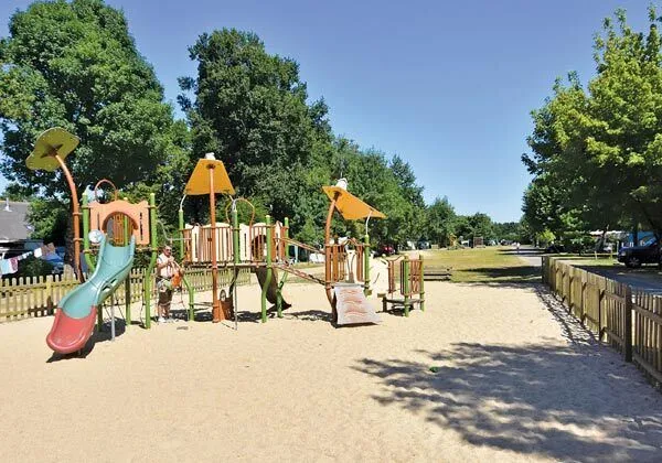 Playground at Roan camping Domaine de la Brèche.