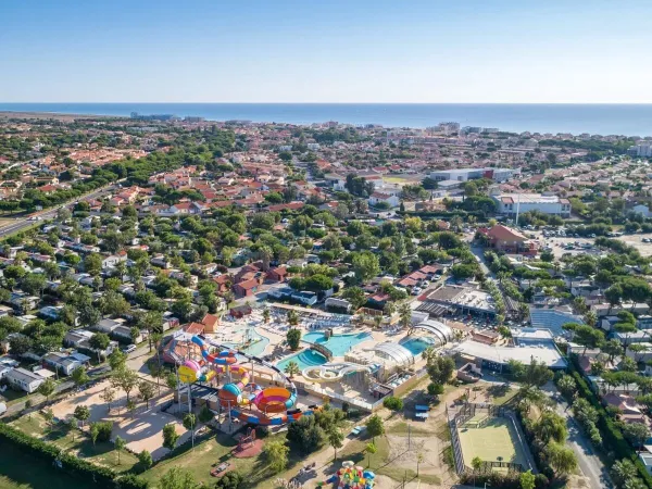 An upper view of Roan camping Le Soleil Méditerranée.