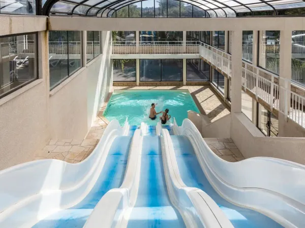 Water slides at Roan camping du Vieux Pont.