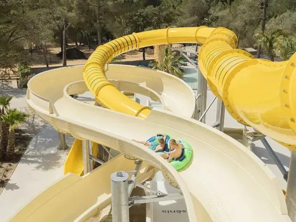 With a pool from the slide at Roan camping Internacional de Calonge.