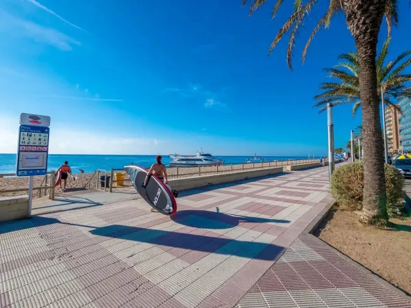 Surfing at Roan camping La Masia.