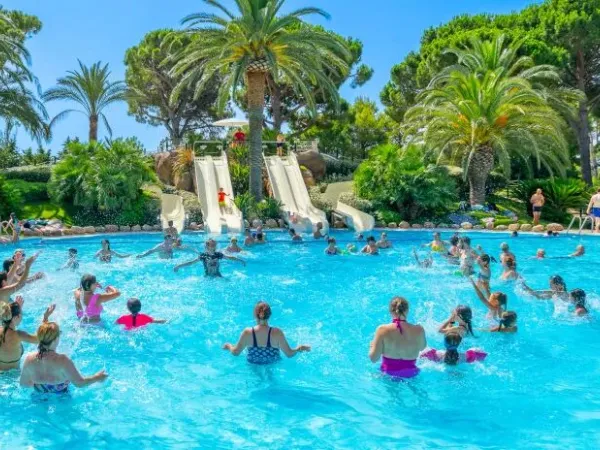 Swim in one of the pools at Roan camping Playa Montroig.