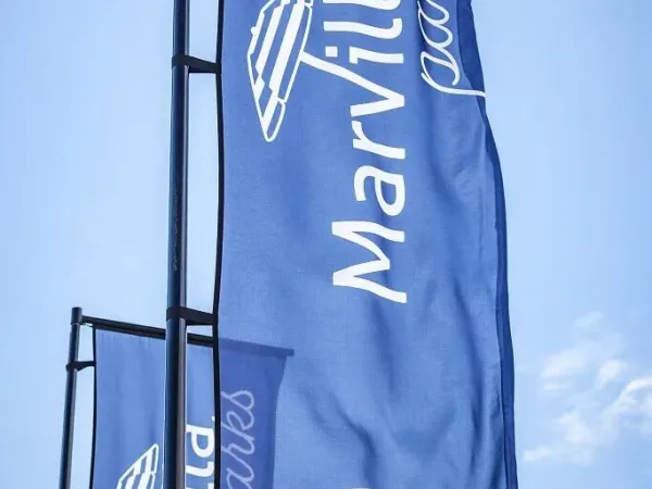 Flags with logo at Marvilla Parks.