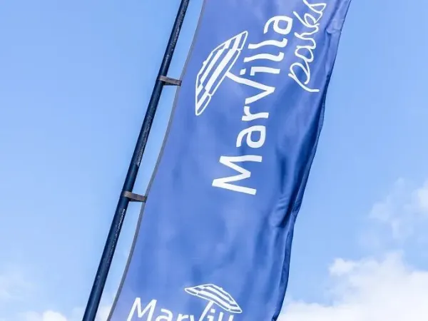 Flag with logo of Marvilla Parks.