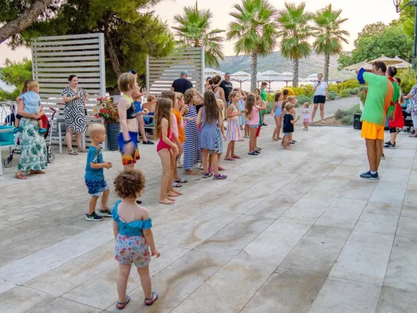Mini disco at the kids' club at Roan campsite Amadria Park Trogir.