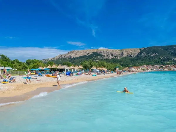 Beach at Roan camping Baška Beach Resort