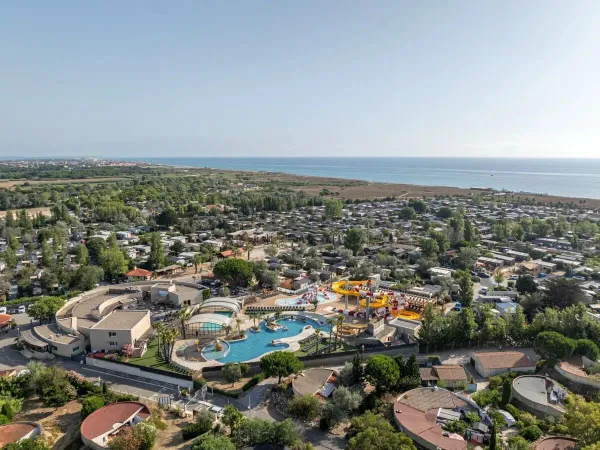 Roan camping Les Dunes overview from the air.