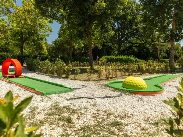 Miniature golf at Roan camping hu I Pini village.