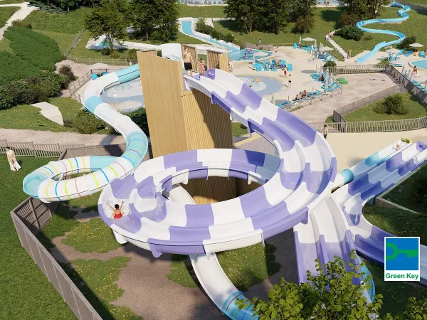 New fast slide and racer slide at Roan campsite Le Domaine du Clarys.
