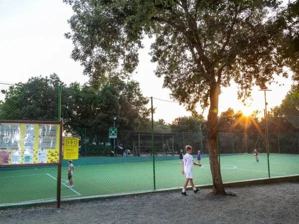 Football pitch at Roan camping hu Montescudaio village.