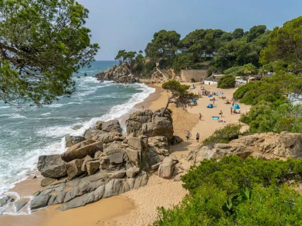 The sea at Roan camping Internacional de Calonge.