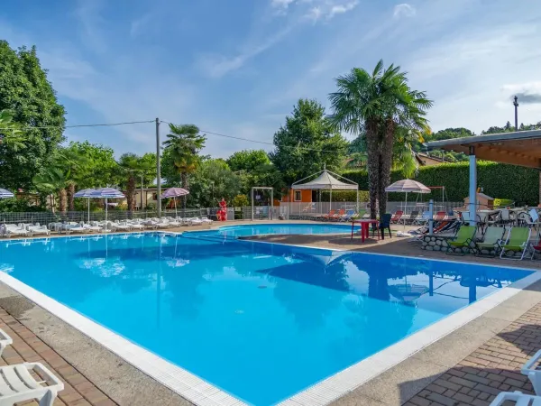 Overview pool at Roan camping Okay Lido.