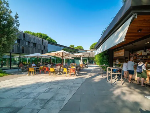Terrace at Roan camping Ca'Savio.