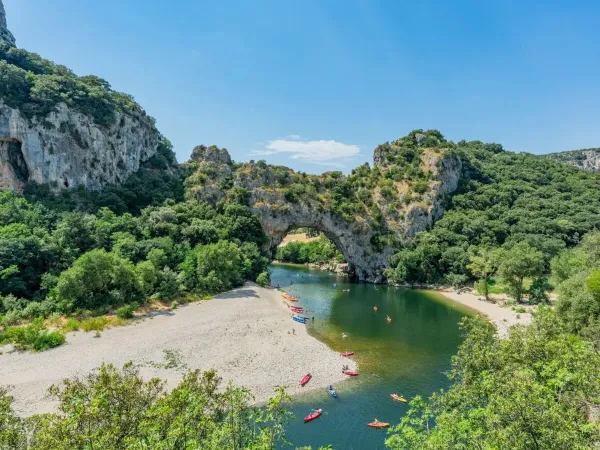 The Pont d'Arc near Roan camping La Grand'Terre.