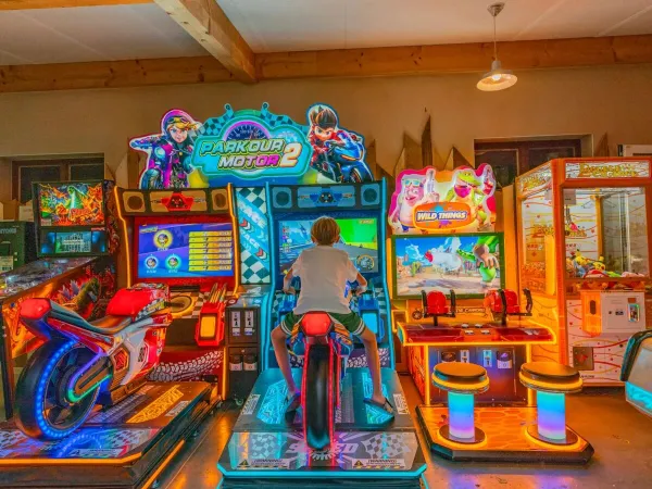 The game hall at Roan campsite La Grand'Terre.