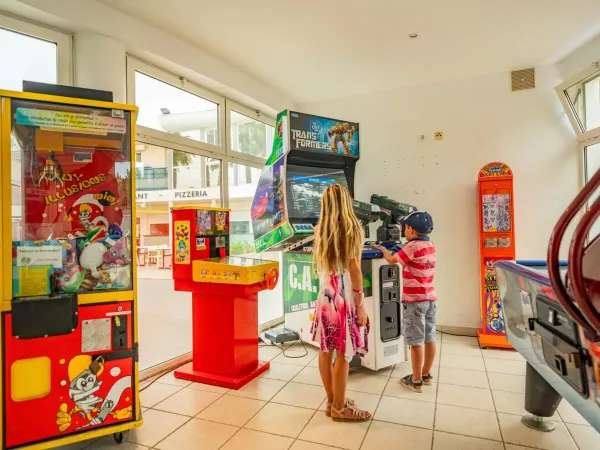 Games arcade at Roan camping Le Napoléon.