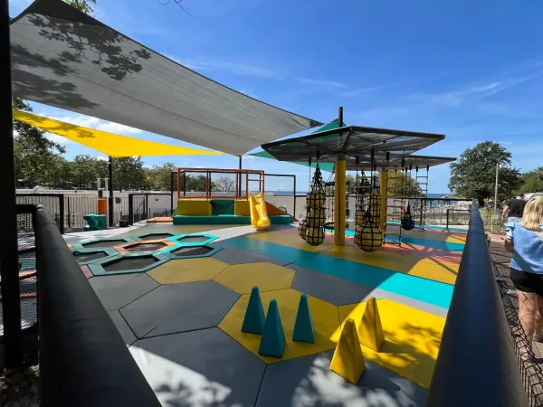 Safe play area for the youngest children at Roan campsite Bijela Uvala.
