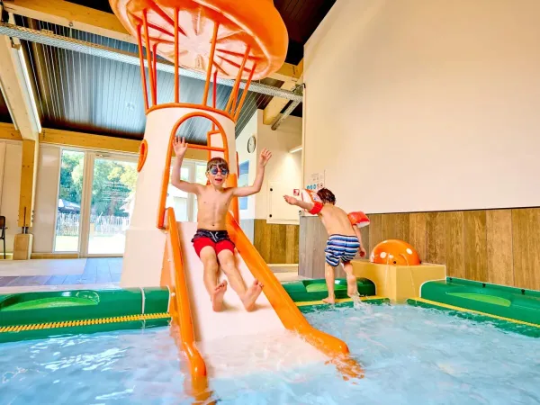 Slide in the paddling pool at Roan campsite Marvilla Parks Kaatsheuvel.