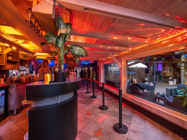 The bar at Roan campsite Domaine des Bans.