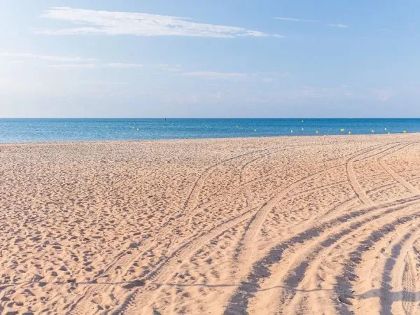The beach near Roan camping Les Sablines.