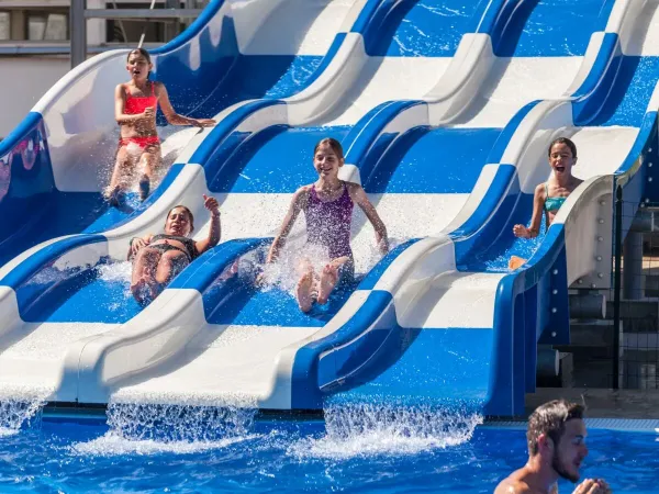 Fun family slide at Roan campsite Marina Julia Camping Village.