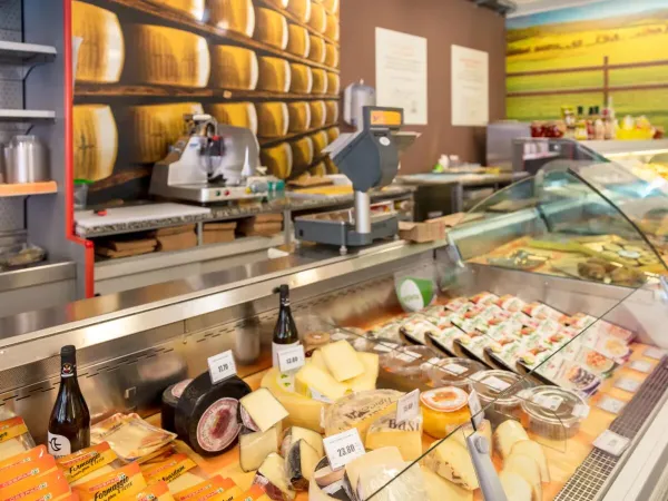 Delicious cheese to accompany drinks at Roan campsite Marina Julia Camping Village.