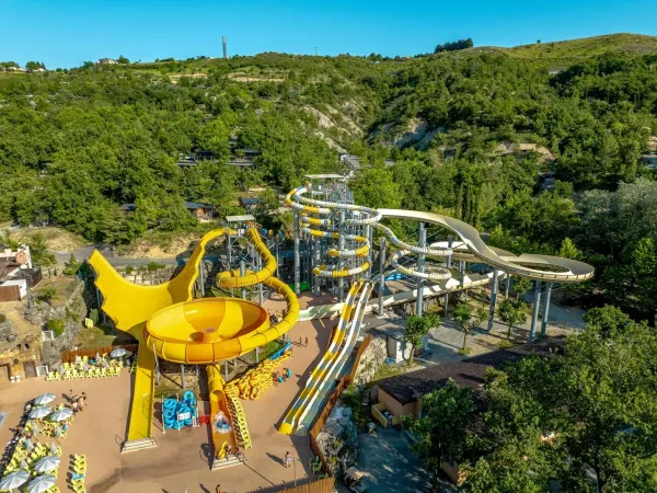 The spectacular slides at Roan camping Le Pommier.
