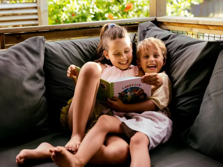 Children playing in a Roan accommodation.