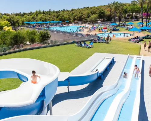 Water slides at Roan camping Vilanova Park.