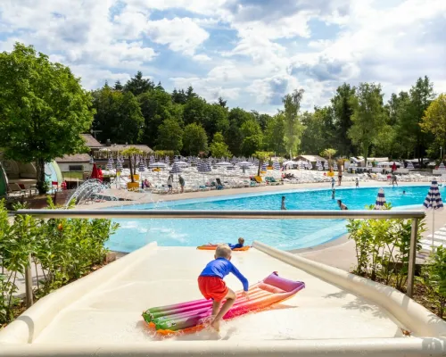 The slide at Roan camping hu Birkelt village.