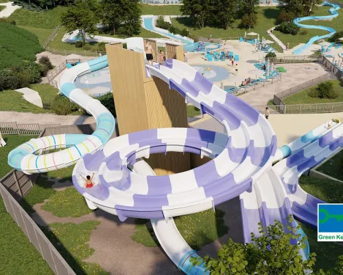 New fast slide and racer slide at Roan campsite Le Domaine du Clarys.