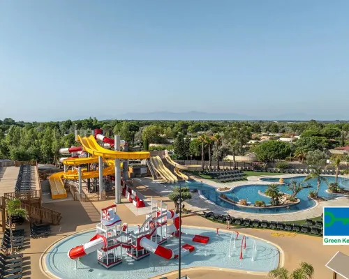 Roan camping Les Dunes water park overview