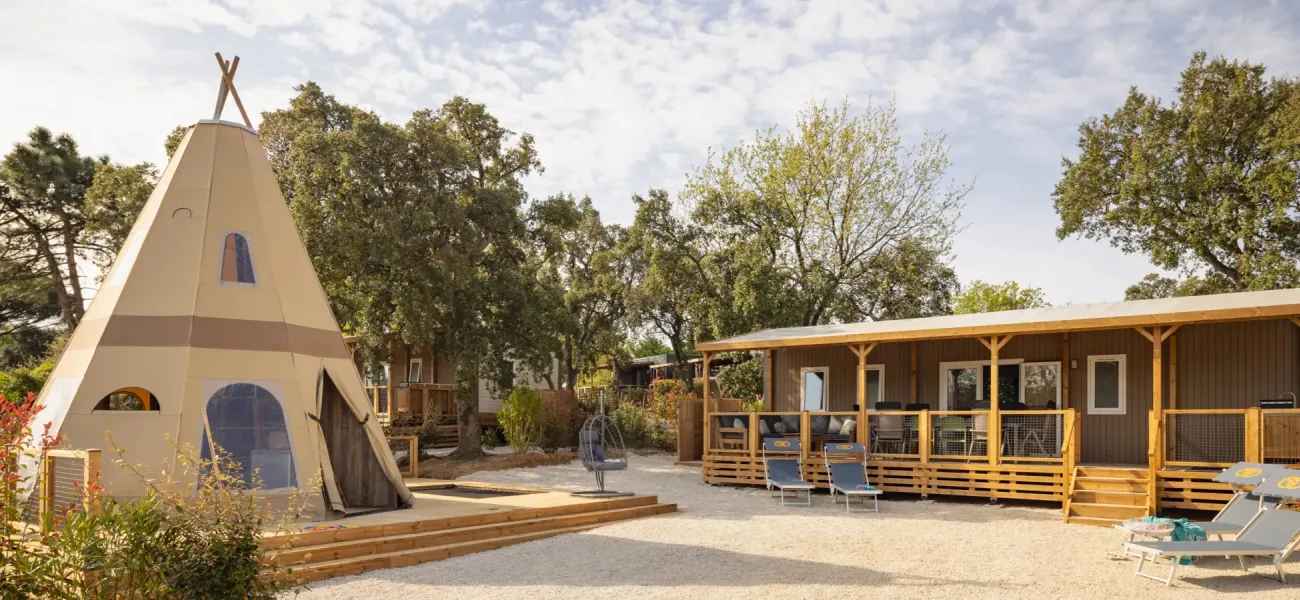 Domaine des Naïades campsite during the May half-term holiday